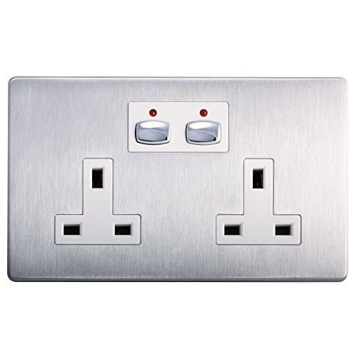 Image of Energenie MiHome Smart Double Socket (Steel) - Efficient Control for Your Appliances