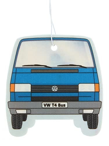 Image of BRISA VW Collection - Volkswagen Air Freshener, Room Freshener, Deodorizer for Cars T4 Bus Campervan Motif (Bus Front/Fresh/Blue)