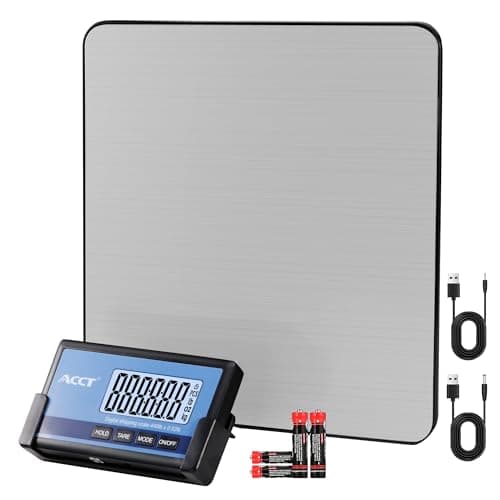 Image of ACCT Wireless Postal Scale - 440lb Capacity - Digital Shipping Scale with hold function, 10g High Accuracy, Ideal for Warehouse/Package/Office/Luggage, Heavy Duty Scale, Batteries & USB cable included