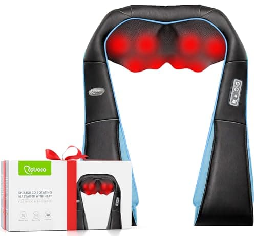 Image of Neck Massager with Heat, Mothers Day Gift, Neck Massage for Neck Pain, Deep Tissue 3D Kneading, Shiatsu and Back Massager for Pain Relief, Shoulder/Foot/Leg Massager,at Home/Car, Gifts for Men Women