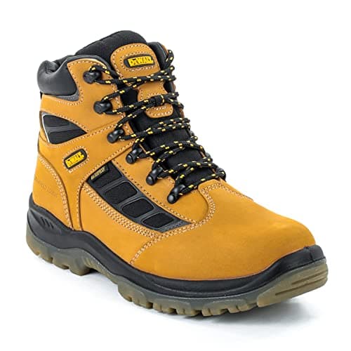 Image of DEWALT Harwich Men's Waterproof, Steel Safety Toe, S3 Work Boot - Incl Free Pair of DEWALT Socks, Honey, UK9