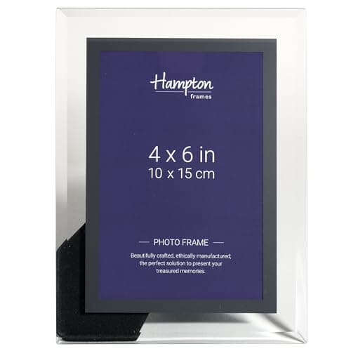 Image of Hampton Frames MIRROR Finished Mirror Glass Photo Picture Display Frame 4x6 (10x15cm) GTM24046