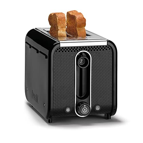 Image of Dualit 2 Slice Studio Toaster | Black with Polished Trim | Reheat and Defrost Settings – Multiple levels of Browning Control | Matching Studio Kettle Available | 26410