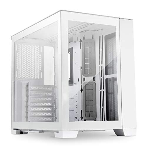Image of Lian Li O11 Dynamic Mini Snow Edition Mid-Tower Case, White - Modular Design, Dual Chamber, Tempered Glass, ATX, Micro-ATX, Mini-ITX Compatibility