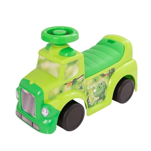 Image of Evo My First Ride On Push Car | Toddler Walker Foot to Floor Slider | Hidden Storage Space, Moveable Steering Wheel & Squeaky Horn | Pre-School & Nursery Walking Aid | Ages 1+