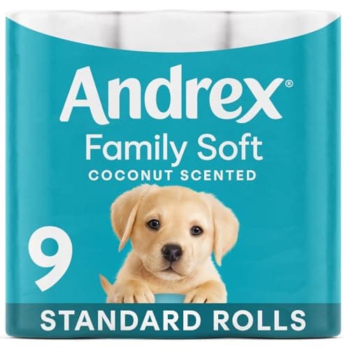 Image of Andrex Family Soft Coconut Scented 9 Rolls