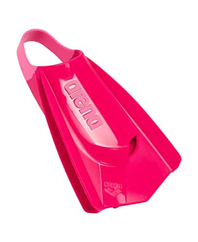 Image of Arena Powerfin Pro II Swimming Training Fins - Adult, 100% Silicone, Comfortable Short Design, Pink, Size 6.5-8