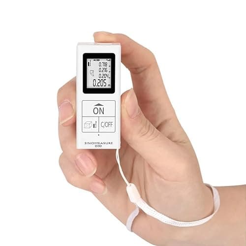 Image of 30M Mini Laser Measure Device – Smart Digital Laser Measurement Tool, Portable Handheld Range Finder, USB Rechargeable (White)