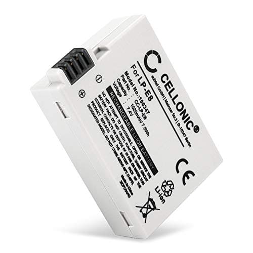 Image of CELLONIC 1x Battery for Camera Compatible with Canon EOS 600D, EOS 550D, EOS 700D, LP-E8 - (1020mAh, 7.4V)