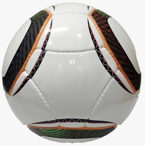 Image of World Cup 2010 Soccer Ball Size 5 South Africa Match Ball Replica Hand Stitched, Premium Rexine Football for Training & Play