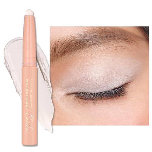 Image of Oulac Milky White Eyeshadow Pencil – Twist-Up Waterproof Crayon, Subtle Shimmer Finish, Vegan & Cruelty-Free, 1.25g, WM04 Heaven's Dance