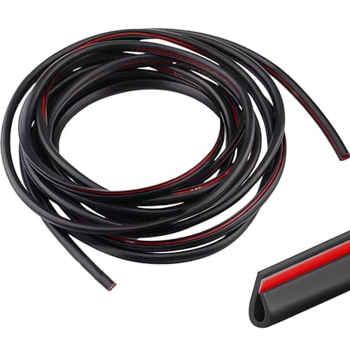 Image of CTRICALVER 5M U-Shaped Anti-Scratch Door Seal Strip - Car Edge Protector, Compatible with SUVs, Sedans, MPVs & Most Vehicle Models (Black)
