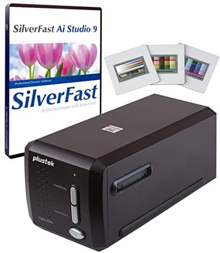 Image of Plustek OpticFilm 8300i Ai Film Scanner - For 35mm Film & Slide into Digital, With SilverFast Ai Studio 9 + QuickScan Plus, Include 3 Slide Advanced IT8 Calibration Target