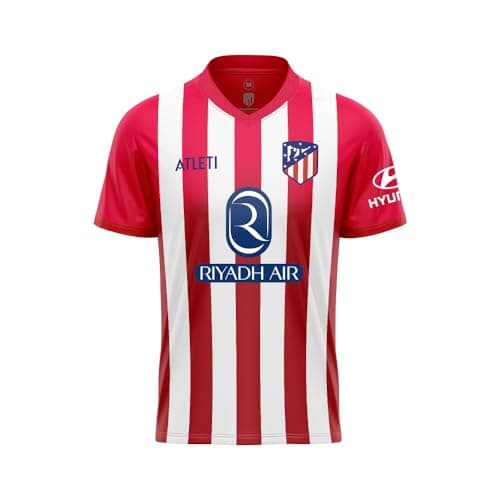 Image of Atletico de Madrid ATM Official Home Jersey 23-24 Undershirt, red and White, S