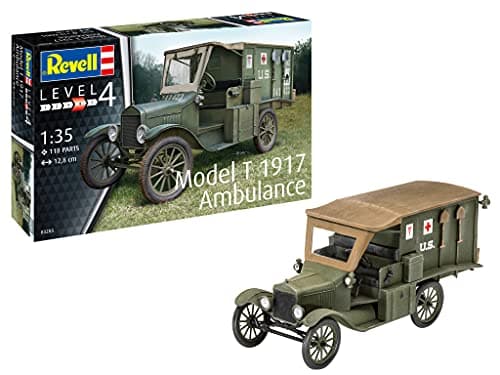 Image of Revell RV03285 03285 3285 1:35 T 1917 Ambulance Plastic Model Kit, Multicolour, 1/35