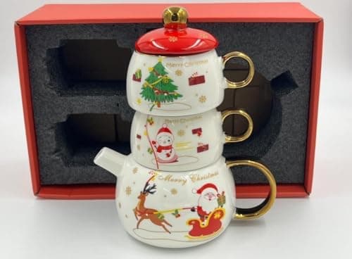 Image of Woodside Home Living Christmas Tea for Two Gift Set