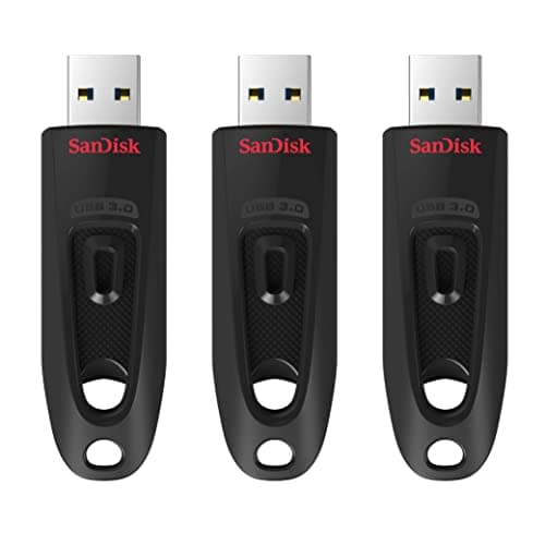 Image of SanDisk Ultra 64GB USB Flash Drive USB 3.0 up to 130MB/s Read - Pack of 3