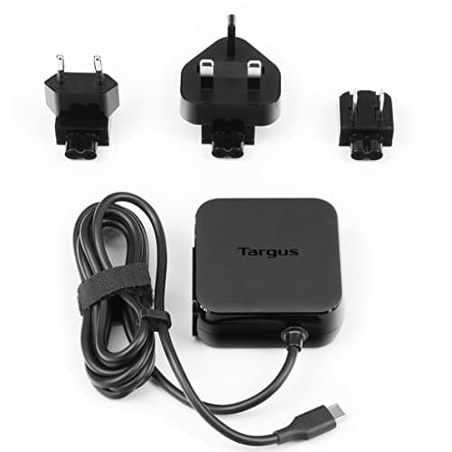 Image of Targus USB-C AC Universal Mains Charger, Surge protection, Travelers Companion, Black (APA95EU)