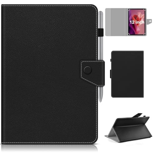 Image of KATUMO Universal Case for 12-13 inch Tablet, Folio Leather Case for DOOGEE U12 /TECLAST/SVITOO P108 / Blackview/Ckypad 12 inch, Portable Cover for Lenovo Tab P12 / Lenovo Idea Tab Pro 12.7"