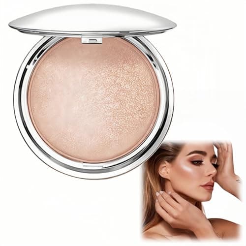 Image of Shimmer Glow Highlighter Cream,Soft Glitter Highlighter,Waterproof Highlig/hter Makeup,Face Makeup Powder Cream for Eye,Face & Body,Eye Cheek Palette for Women,Lightweight,Long-Lasting,Skin Tone Color