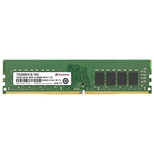 Image of Transcend 16GB DDR4 2666MHz U-DIMM 2Rx8 1Gx8 CL19 1.2V, TS2666HLB-16G