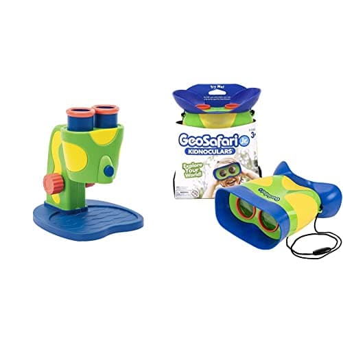 Image of Learning Resources GeoSafari Jr. My First Microscope & GeoSafari Jr. Kidnoculars - Compact Shock Proof First Binoculars for Kids