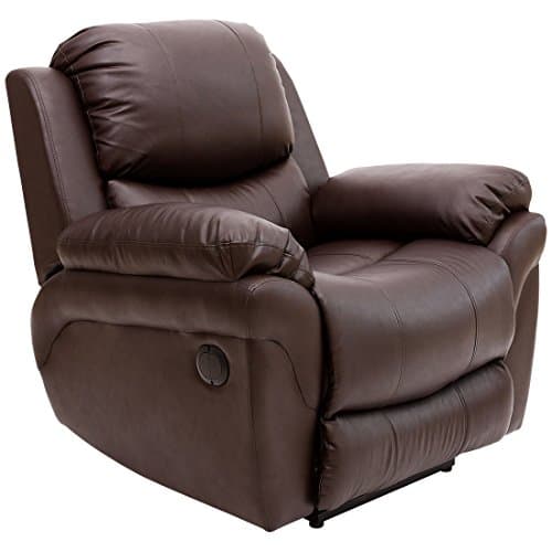 Image of More4Homes (tm) MADISON ELECTRIC BONDED LEATHER AUTOMATIC RECLINER ARMCHAIR SOFA HOME LOUNGE CHAIR (Brown)