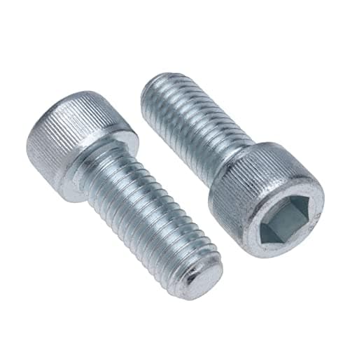 Image of Cylinder Head Cap Screws M8 Strength Steel Class 8.8 (Pack of 10) Zinc Plated Hex Hexagon Allen Socket Bolts Thread Fasteners Cylindrical for Wood Furniture Outdoor Heavy Duty DIN912 (8mm x 20mm)