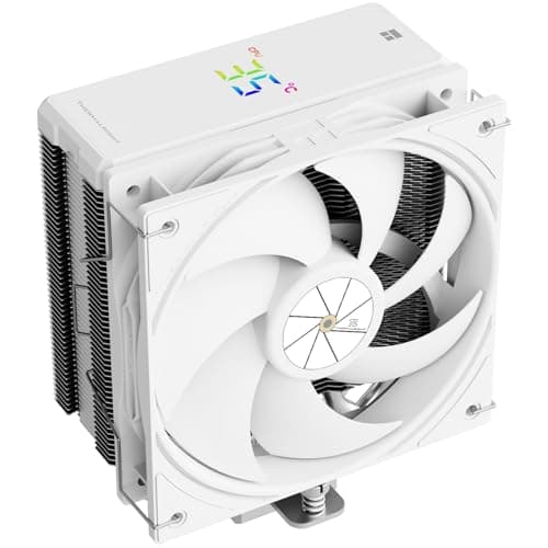 Image of Thermalright Assassin X 120R Digital White CPU Air Cooler, 2000RPM Speed,4 Heatpipes, 12cm Quiet PWM Fan CPU Cooler, Digital Screen Top Cover,for AM4/AM5,Intel LGA1700/1851/1150/1151/1200, PC Cooling