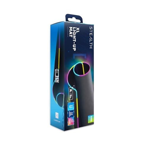 Image of STEALTH LED Light-Up XL Gaming Mat Compatible with PC and Consoles - No-slip, Durable, Comfortable Gaming With up to 13 RGB Lighting Effects