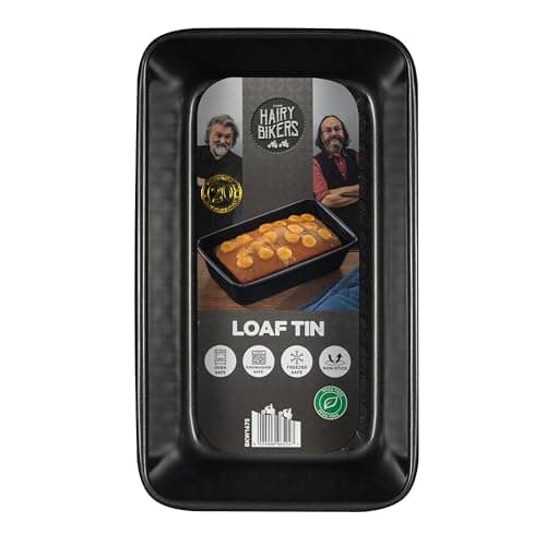 Image of Hairy Bikers Bakeware, Loaf Pan, Non-Stick Coating, PFOA Free, Oven Safe, Dishwasher Safe, Freezer Safe, Black