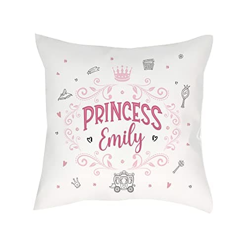 Image of Getagift Princess Gift for Girls and Women, Female, Princess Personalised Gift For Lady, Birthday Sofa decor Home Décor, Satin Throw Pillow/Cushion. (Satin Cushion Cover With Insert)