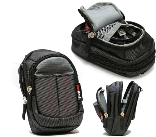 Image of Navitech Black Compact Camera Case Compatible with OM System Tough TG-7 Digital Camera