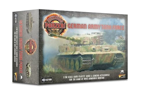 Image of Warlord Games German Army Tank Force - 1:56 / 28mm Plastic Scale Model Tanks For Achtung Panzer Highly Detailed World War 2 Miniatures for Table-top Wargaming