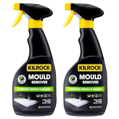 Image of 2 x Kilrock Mould Remover Spray 500ml – Professional Strength Bathroom & Tile Cleaner, Eliminates Mould & Mildew, Easy Spray Action for Bathrooms, Kitchens, Sinks, Walls & Grout, Fresh Clean Result
