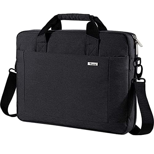 Image of Voova Laptop Bag Case 14 15 15.6 Inch, Computer Sleeve Messenger Bag with Shoulder Strap Expandable Waterproof Business Briefcase for Men Women to Work Travel School, Fit 14-16 Inch Laptop-Black