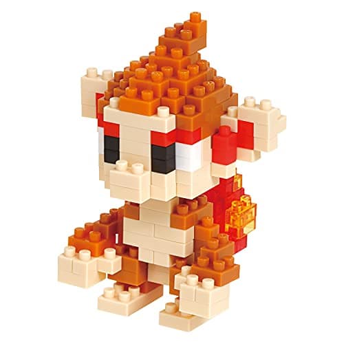 Image of nanoblock Bandai Chimchar Pokemon Model Building Blocks Puzzles For Adults And Kids | Plastic Model Kits With Mini Bricks Make Great Pokemon Gifts For Boys Girls And Adults Age 12+