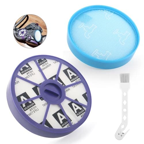 Image of RongZy Front and Back HEPA Filter Replacement Kit for Dyson DC19 DC20 DC21 Vacuum Cleaner Pre Post Upper Lower Motor Filters Replacement Part + Cleaning Brush