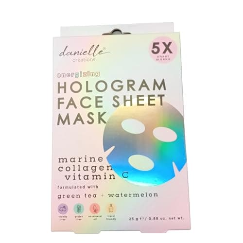 Image of Hologram Sheet Face Mask Marine Collagen Vitam C - 5 Pack Danielle Creation