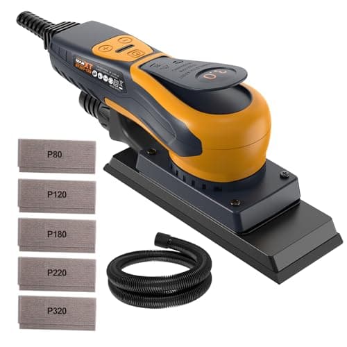 Image of MAXXT Pro 350W Brushless Orbital Sander | 3mm Stroke, 4000-10000 RPM Variable Speed | Corded Electric Sander with 10 Sandpapers & EC Motor