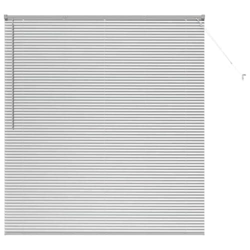 Image of vidaXL Venetian Blinds Height Adjustable Silver 175 x 160 cm Aluminium, Modern Rectangular Venetian Blinds, Durable Kitchen, Adjustable Indoor, Privacy, Light Control, Matte Finish