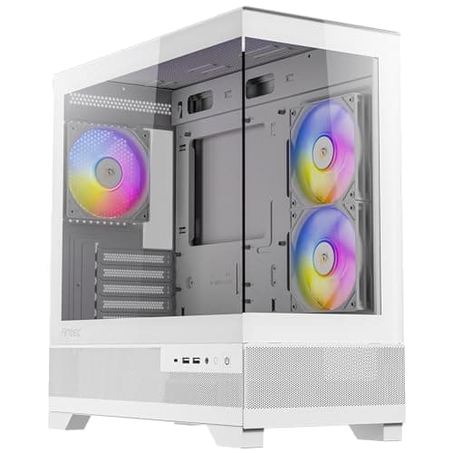 Image of Antec CX500M ARGB MicroATX Tempered Glass White PC Gaming Case