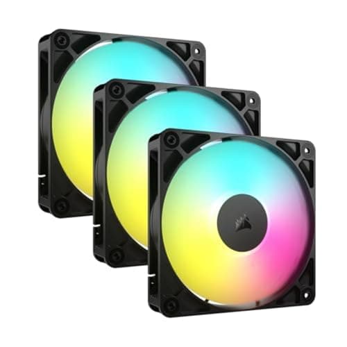 Image of CORSAIR RS120 ARGB 120mm PWM Fans – Daisy-Chain Connection – Low-Noise – Magnetic Dome Bearing – Triple Pack – Black