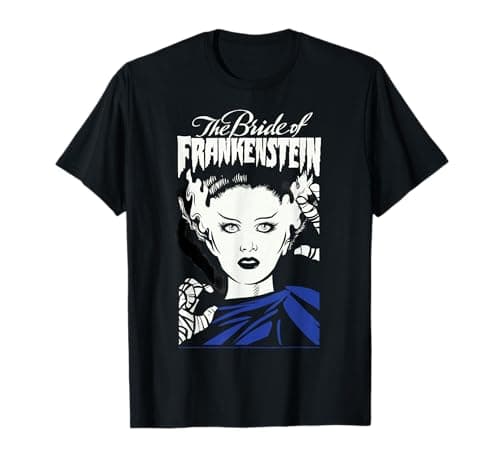 Image of Universal Monsters The Bride Of Frankenstein Illustrated T-Shirt