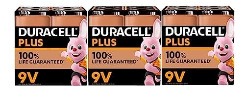 Image of 12 x Duracell 9V Plus (3 Blister Packs of 4 Batteries) 12 Batteries (6LR61/MN1604)