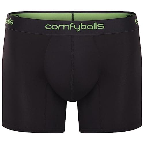 Image of Comfyballs Mens Performance Long Boxer - Charcoal/Viper Green - Medium