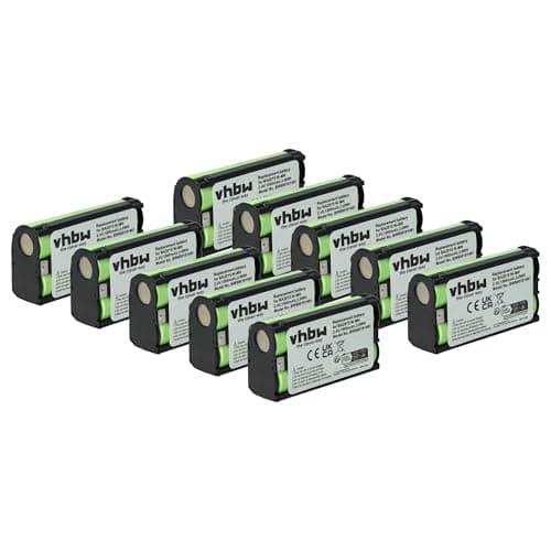 Image of vhbw 10x Battery Replacement for Sennheiser BA2015, BA-2015 for Wireless Headset Headphones (1500 mAh, 2.4 V, NiMH)