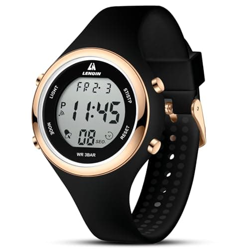 Image of LN LENQIN Ladies Watches Womenes Watch Waterproof Digital Sport Chronograph Watches for Women Silicone Strap with Light/Date/Week/Month