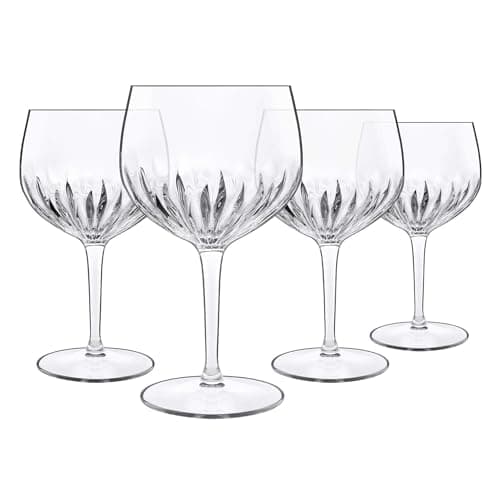 Image of Luigi Bormioli Gin Glasses Set of 4 - Gin Glass Gift Set with 4 x 800ml Balloon Glasses & Gift Box, Ultra Clear Crystal & Durable Dishwasher Safe Glassware with Reinforced Stems, Made In Italy