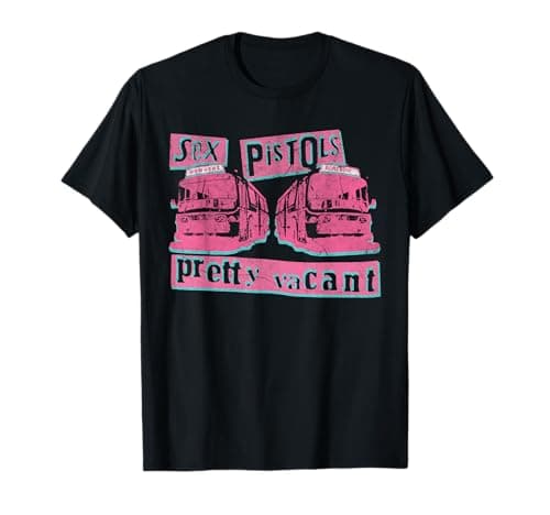 Image of Sex Pistols Official Pretty Vacant Pink Campervan T-Shirt